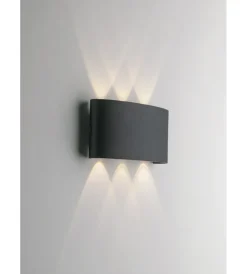 Sale Applique a led "beetle" in alluminio nero, 17x8x4 cm Illuminazione Per Esterno