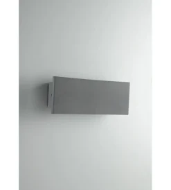 Hot Applique a led biemissione "parker" in cemento grigio, 512lm Illuminazione Per Esterno