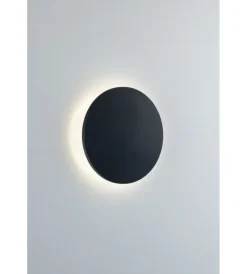 Illuminazione Per Esterno- Applique "amon" led nero 4000k 360lm, ø13 cm
