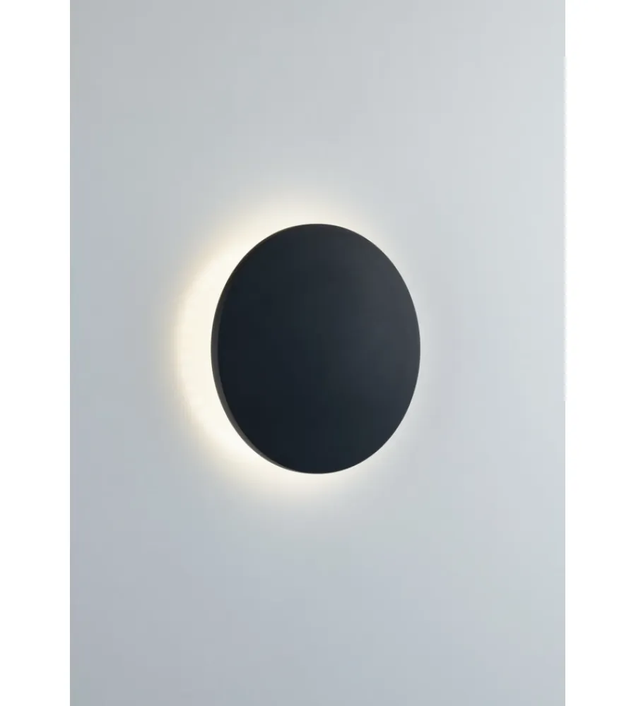 Illuminazione Per Esterno- Applique "amon" led nero 4000k 360lm, ø13 cm