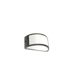 Illuminazione Per Esterno- Applique aperta in alluminio per esterno - colore grigio.