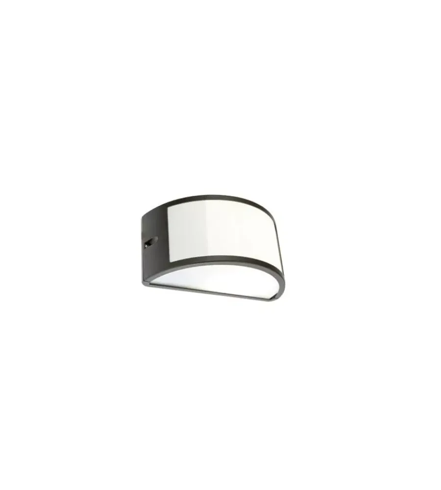Illuminazione Per Esterno- Applique aperta in alluminio per esterno - colore grigio.