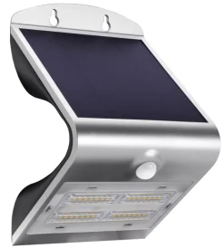 Illuminazione Per Esterno- Applique arcadia 3.2 silver - applique con pannello solare - 3.2 w 400 l