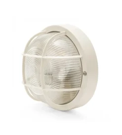 Velamp Illuminazione Per Esterno|Applique bianca tonda in plastica e vetro e27, 60w