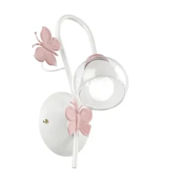 Illuminazione Per Interno-Onli Applique "butterfly" bianca e rosa, e14