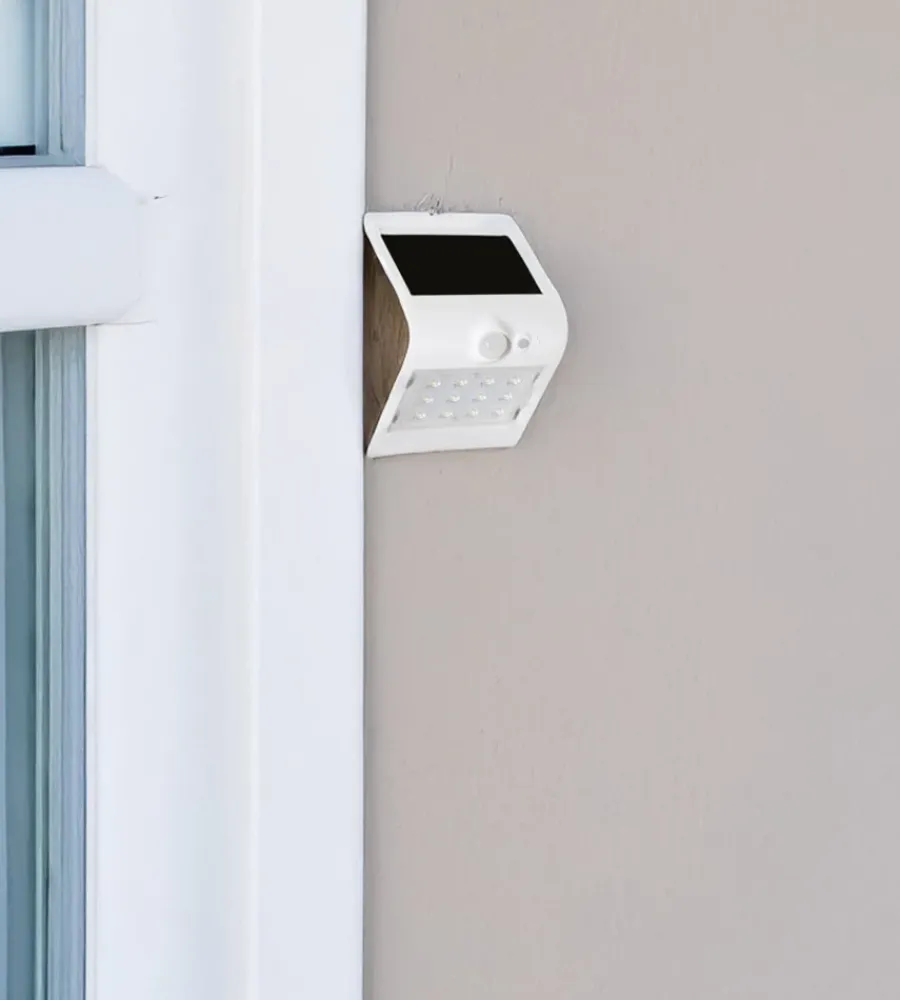 Illuminazione Per Esterno|Applique da esterno solare crepuscolare con sensore di movimento colore bianco, 1,5 w 4000 k