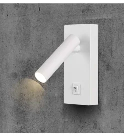 Illuminazione Per Interno- Applique da hotel bianca per lettura 2w, 4000k