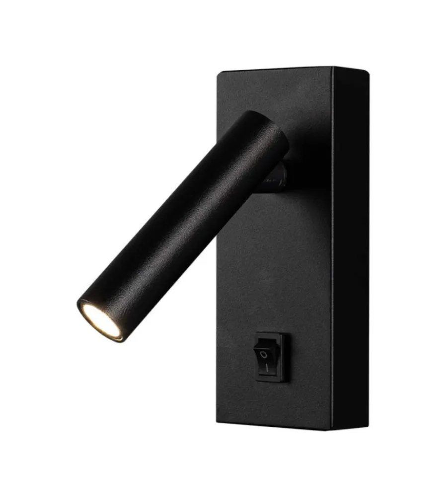 Illuminazione Per Interno- Applique da hotel nera per lettura 2w, 4000k