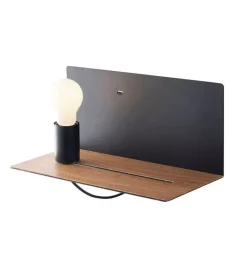 Illuminazione Per Interno|Applique "flash" nera con attacco usb, 40w