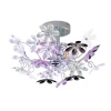 Sale Applique "flower" fiori trasparenti e multicolor, diametro 38 cm Illuminazione Per Interno