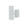 Illuminazione Per Esterno|Applique "jump" in alluminio rifinito bianco con doppia illuminazione, 35w