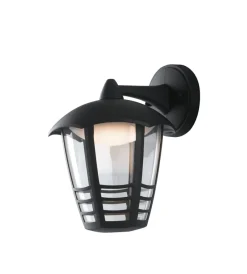 Illuminazione Per Esterno|Applique led "cloe down" nero goffrato 12w 800lm, 17x23x19,3 cm