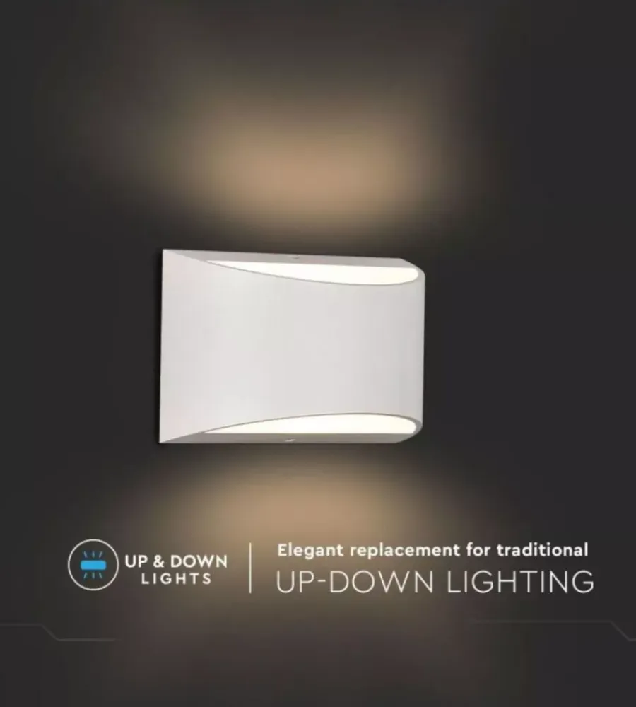 Illuminazione Per Esterno|Applique led da esterno a doppio fascio luminoso vtac "bridgelux" bianco 4000k