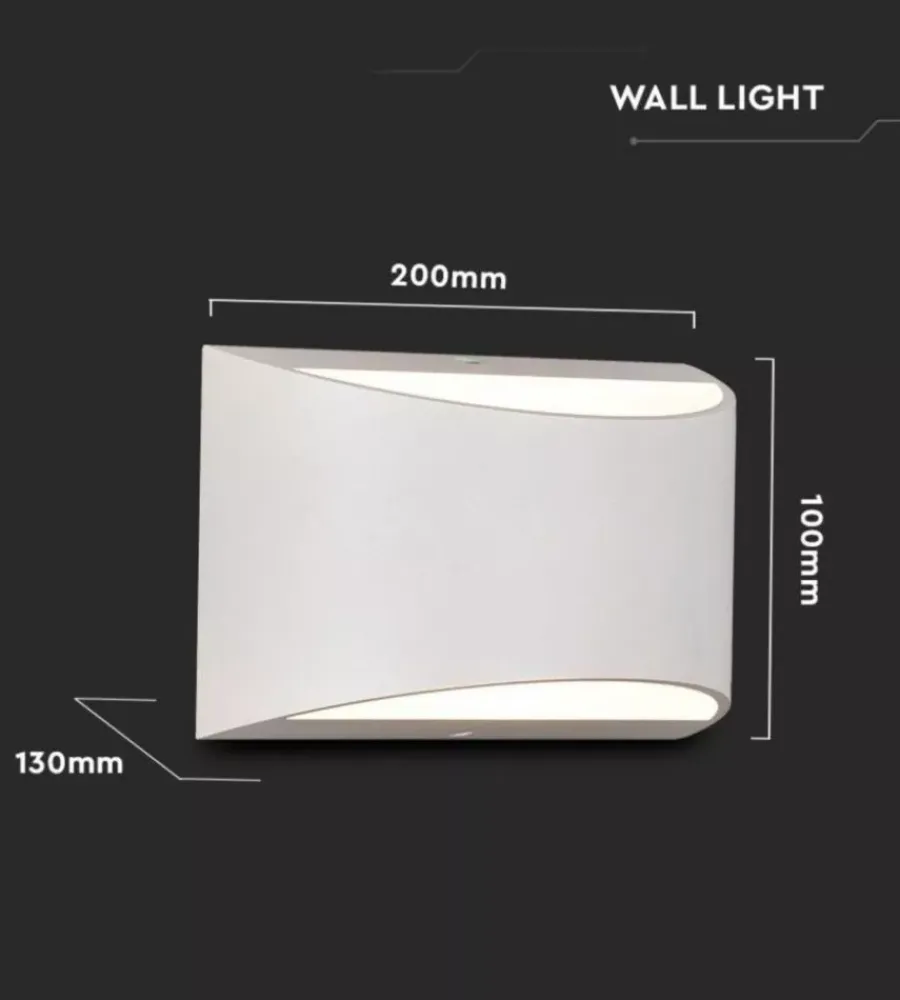 Illuminazione Per Esterno|Applique led da esterno a doppio fascio luminoso vtac "bridgelux" bianco 4000k