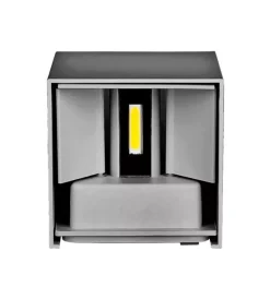 Applique led da esterno quadrata a doppio fascio luminoso vtac grigio 3000k Illuminazione Per Esterno