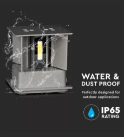 Applique led da esterno quadrata a doppio fascio luminoso vtac grigio 3000k Illuminazione Per Esterno