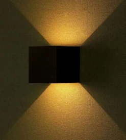 Illuminazione Per Esterno- Applique led da esterno quadrata a doppio fascio luminoso vtac nero 4000k