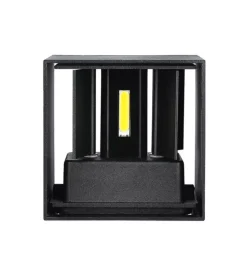 Illuminazione Per Esterno- Applique led da esterno quadrata a doppio fascio luminoso vtac nero 4000k