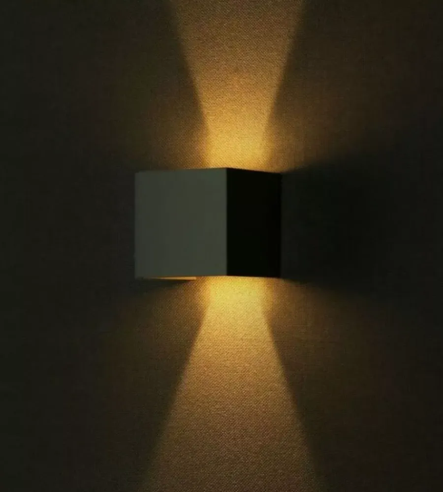 Illuminazione Per Esterno|Applique led da esterno quadrata a doppio fascio luminoso vtac grigio 4000k