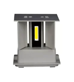 Illuminazione Per Esterno|Applique led da esterno quadrata a doppio fascio luminoso vtac grigio 4000k
