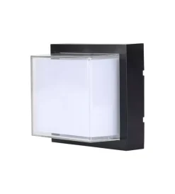 Illuminazione Per Esterno- Applique led da esterno quadrata scoperta vtac nero 4000k 12w