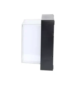 Illuminazione Per Esterno- Applique led da esterno quadrata scoperta vtac nero 4000k 12w
