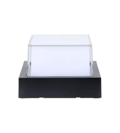 Illuminazione Per Esterno- Applique led da esterno quadrata scoperta vtac nero 4000k 12w