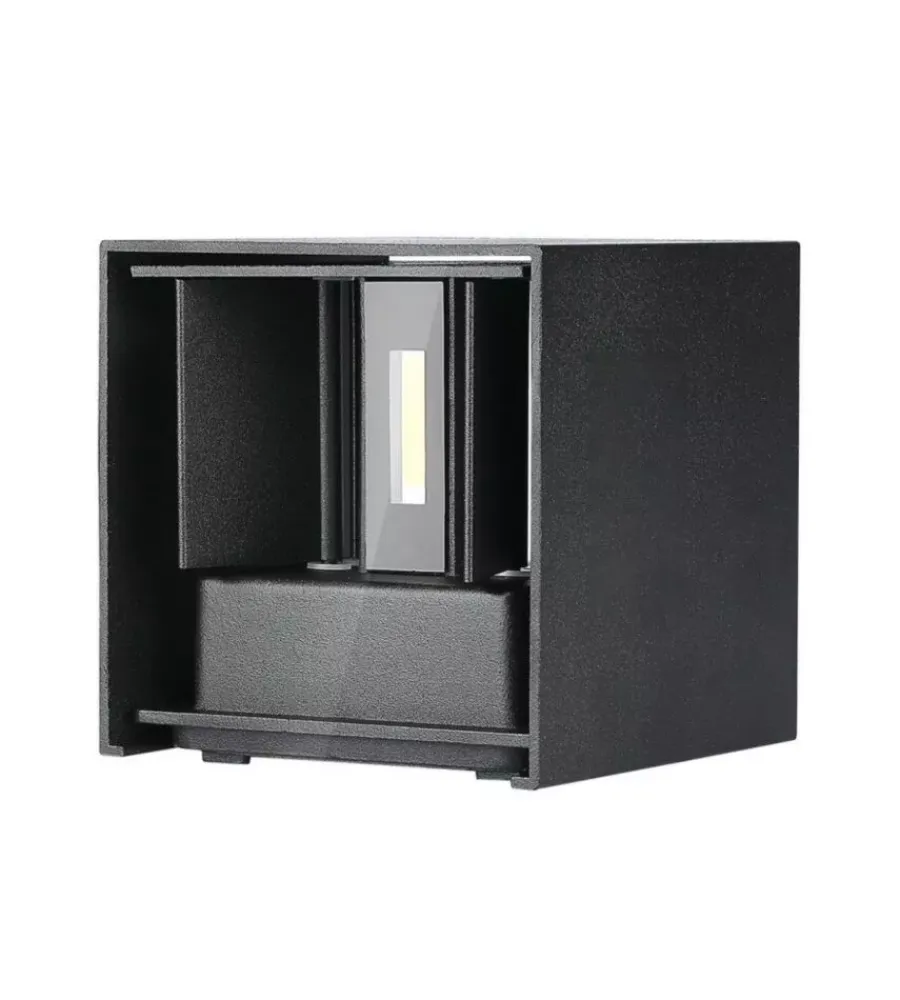 Applique led da esterno quadrata a doppio fascio luminoso vtac nero 3000k Illuminazione Per Esterno