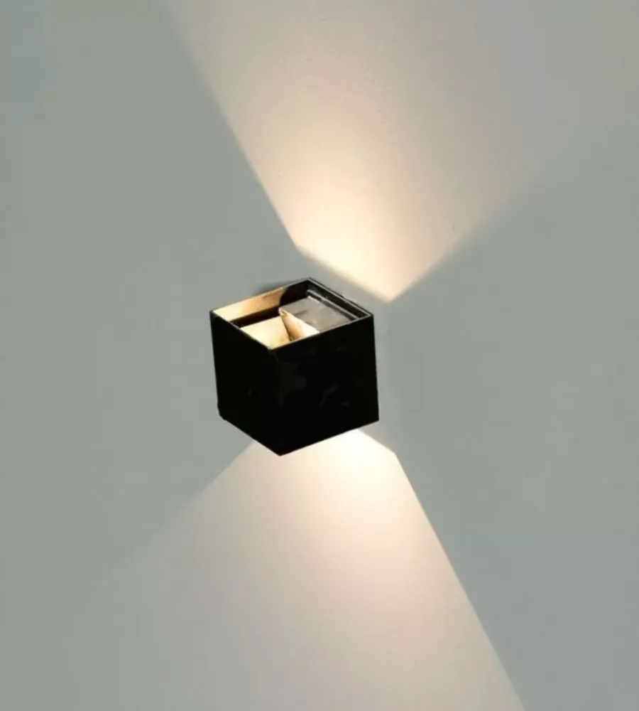 Applique led da esterno quadrata a doppio fascio luminoso vtac nero 3000k Illuminazione Per Esterno
