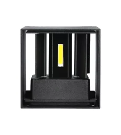 Applique led da esterno quadrata a doppio fascio luminoso vtac nero 3000k Illuminazione Per Esterno