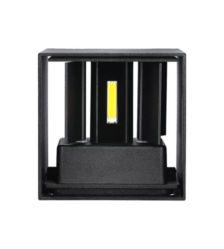 Applique led da esterno quadrata a doppio fascio luminoso vtac nero 3000k Illuminazione Per Esterno