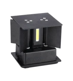 Applique led da esterno quadrata a doppio fascio luminoso vtac nero 3000k Illuminazione Per Esterno
