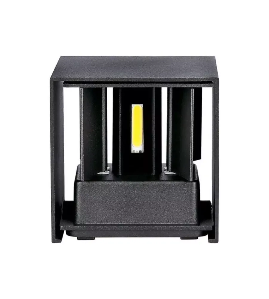 Applique led da esterno quadrata a doppio fascio luminoso vtac nero 3000k Illuminazione Per Esterno