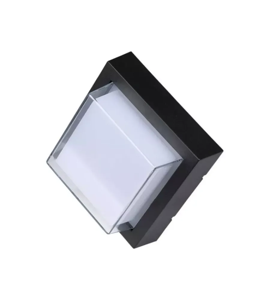 Hot Applique led da esterno quadrata scoperta vtac nero 3000k 7w Illuminazione Per Esterno