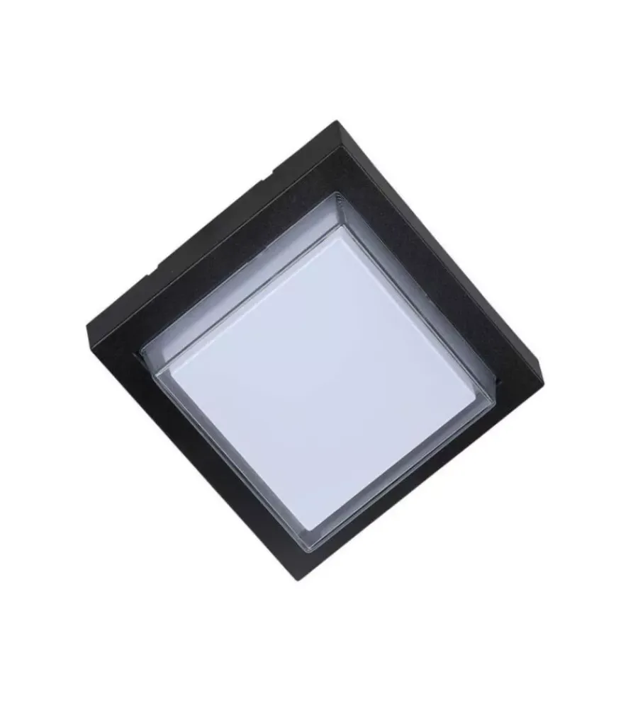 Hot Applique led da esterno quadrata scoperta vtac nero 3000k 7w Illuminazione Per Esterno