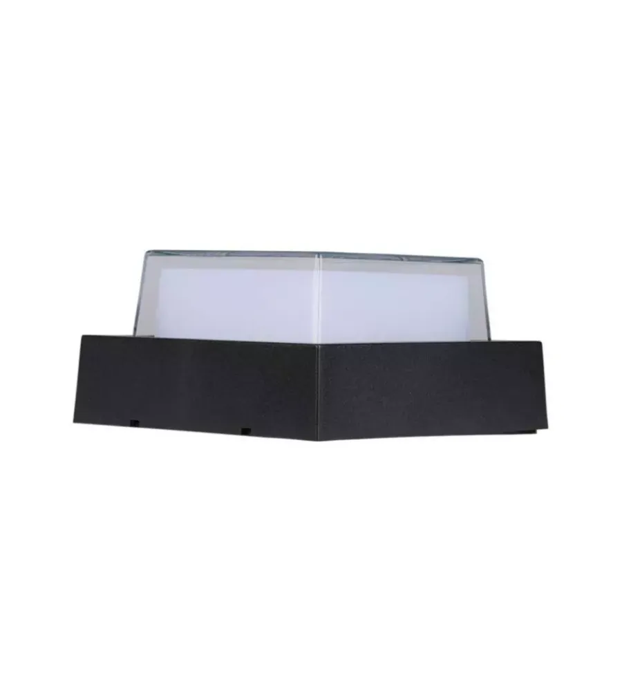 Hot Applique led da esterno quadrata scoperta vtac nero 3000k 7w Illuminazione Per Esterno