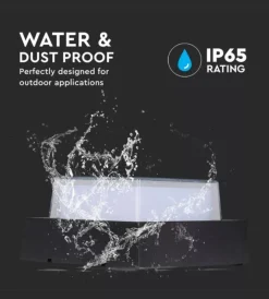 Hot Applique led da esterno quadrata scoperta vtac nero 3000k 7w Illuminazione Per Esterno