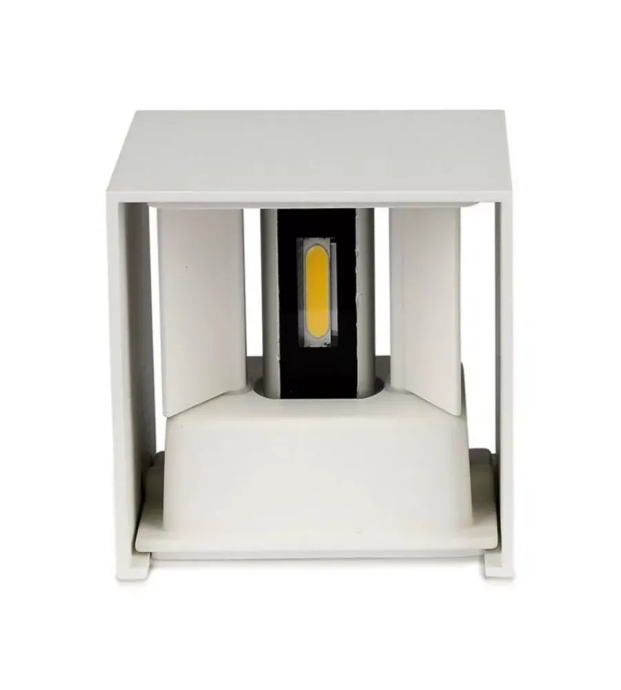 Illuminazione Per Esterno|Applique led da esterno quadrata a doppio fascio luminoso vtac bianco 4000k