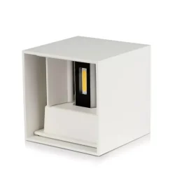 Illuminazione Per Esterno- Applique led da esterno quadrata a doppio fascio luminoso vtac bianco 3000k