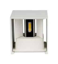 Illuminazione Per Esterno- Applique led da esterno quadrata a doppio fascio luminoso vtac bianco 3000k