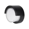 Hot Applique led da esterno rotonda semicoperta vtac nero 3000k 7w Illuminazione Per Esterno