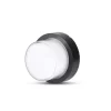 Illuminazione Per Esterno- Applique led da esterno rotonda scoperta vtac nero 3000k 12w