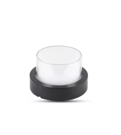 Illuminazione Per Esterno- Applique led da esterno rotonda scoperta vtac nero 3000k 12w