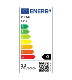 Illuminazione Per Esterno- Applique led da esterno rotonda scoperta vtac nero 3000k 12w