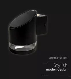 Sale Applique led da esterno vtac nero cilidrica obliqua 3000k Illuminazione Per Esterno