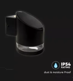 Sale Applique led da esterno vtac nero cilidrica obliqua 3000k Illuminazione Per Esterno