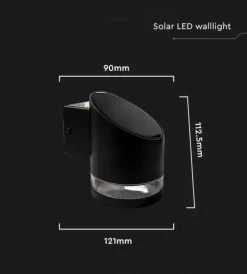 Sale Applique led da esterno vtac nero cilidrica obliqua 3000k Illuminazione Per Esterno