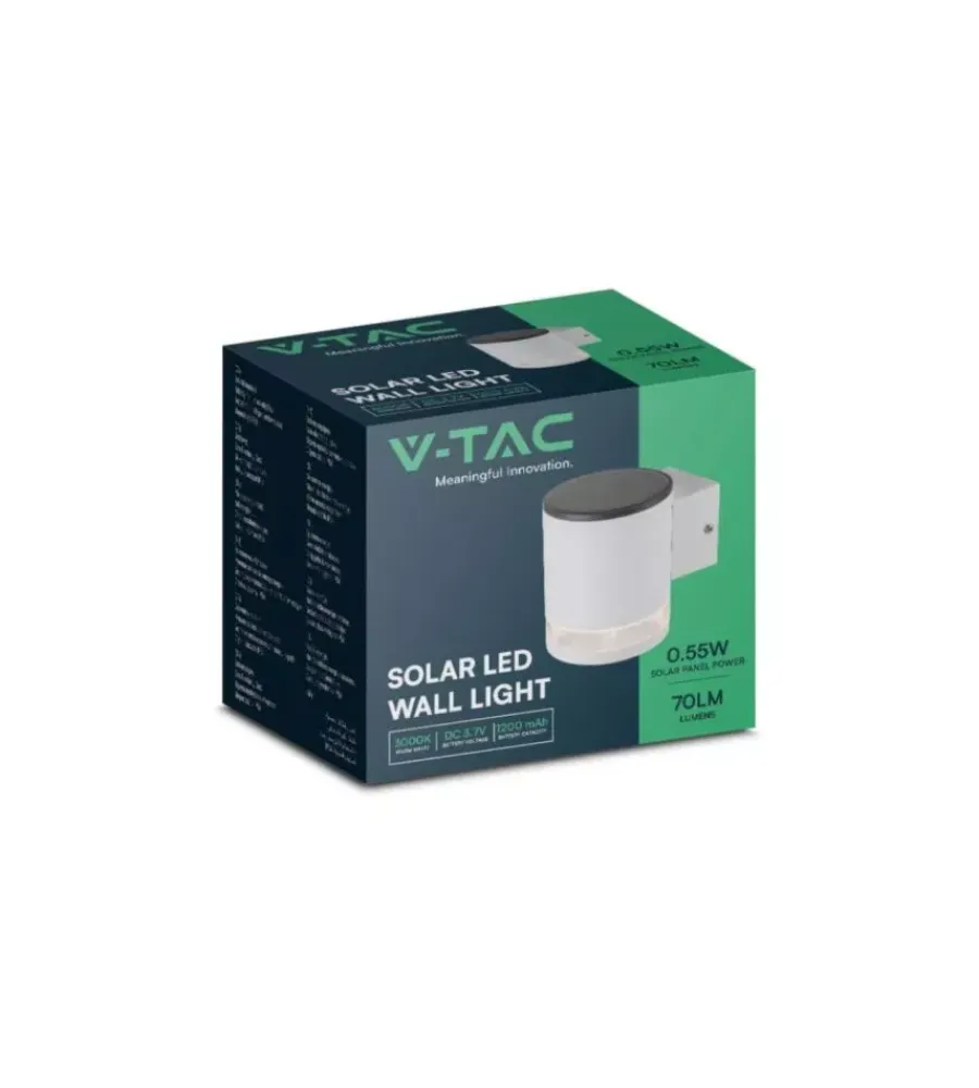 New Applique led da esterno vtac bianco cilindrico 3000k Illuminazione Per Esterno