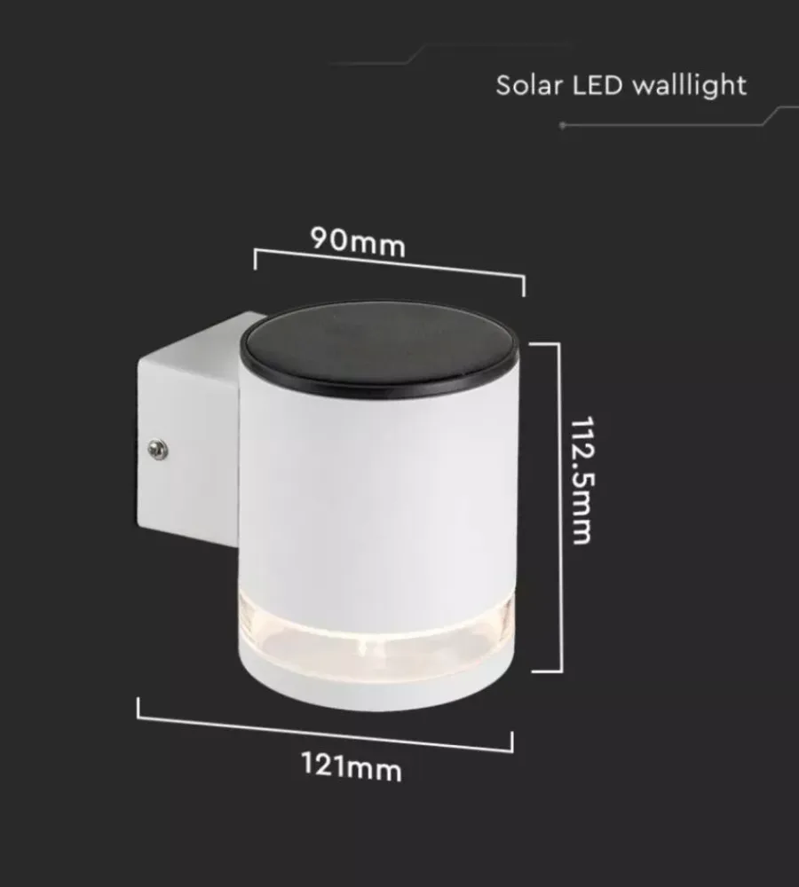 New Applique led da esterno vtac bianco cilindrico 3000k Illuminazione Per Esterno