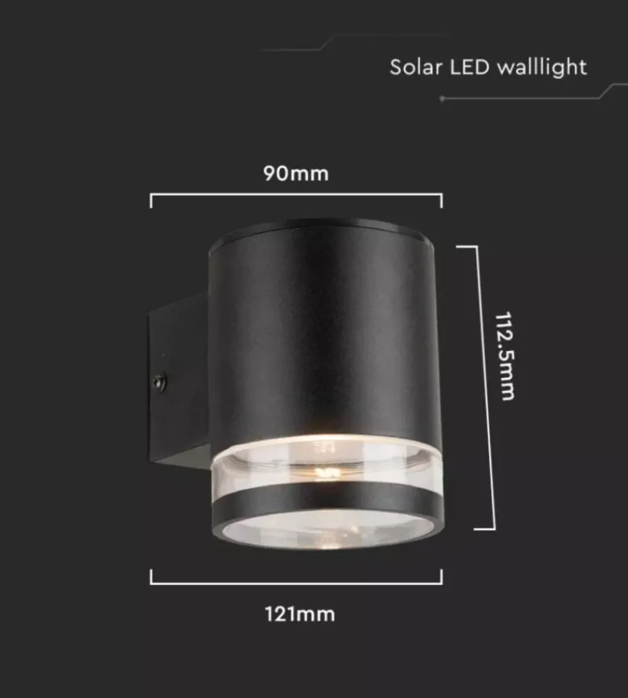 Sale Applique led da esterno vtac nero con sensore di movimento 3000k Illuminazione Per Esterno